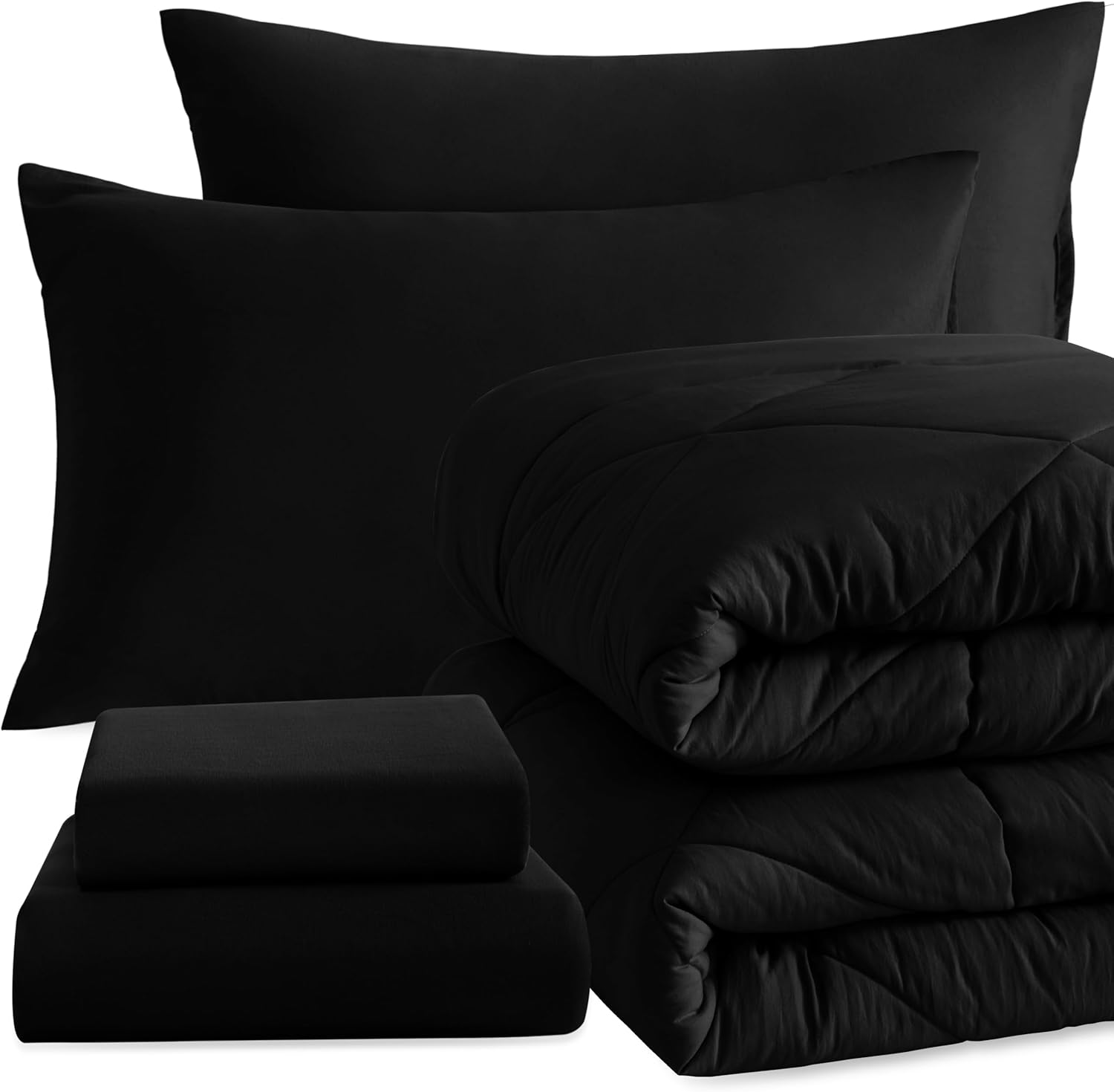 NTBAY Twin Comforter Set with Sheets for Cozy All-Season Comfort