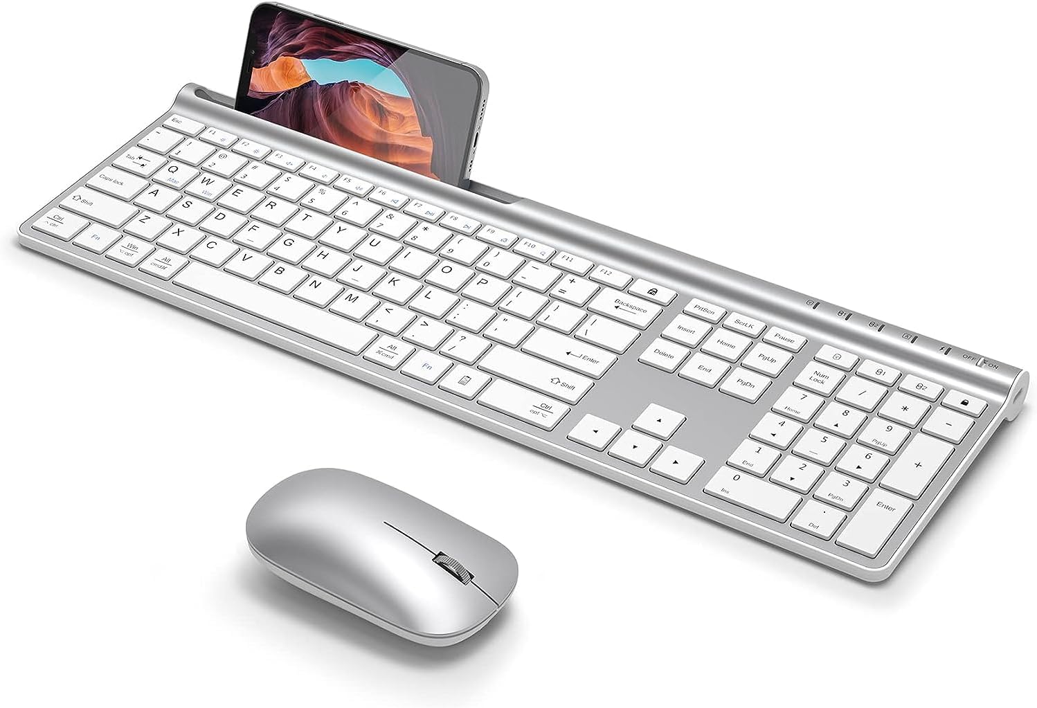 CHESONA Wireless Keyboard and Mouse Combo for Multi-Device Use