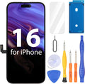 Ayake for iPhone 16 Screen Replacement 6.1in FHD - True Tone Ready