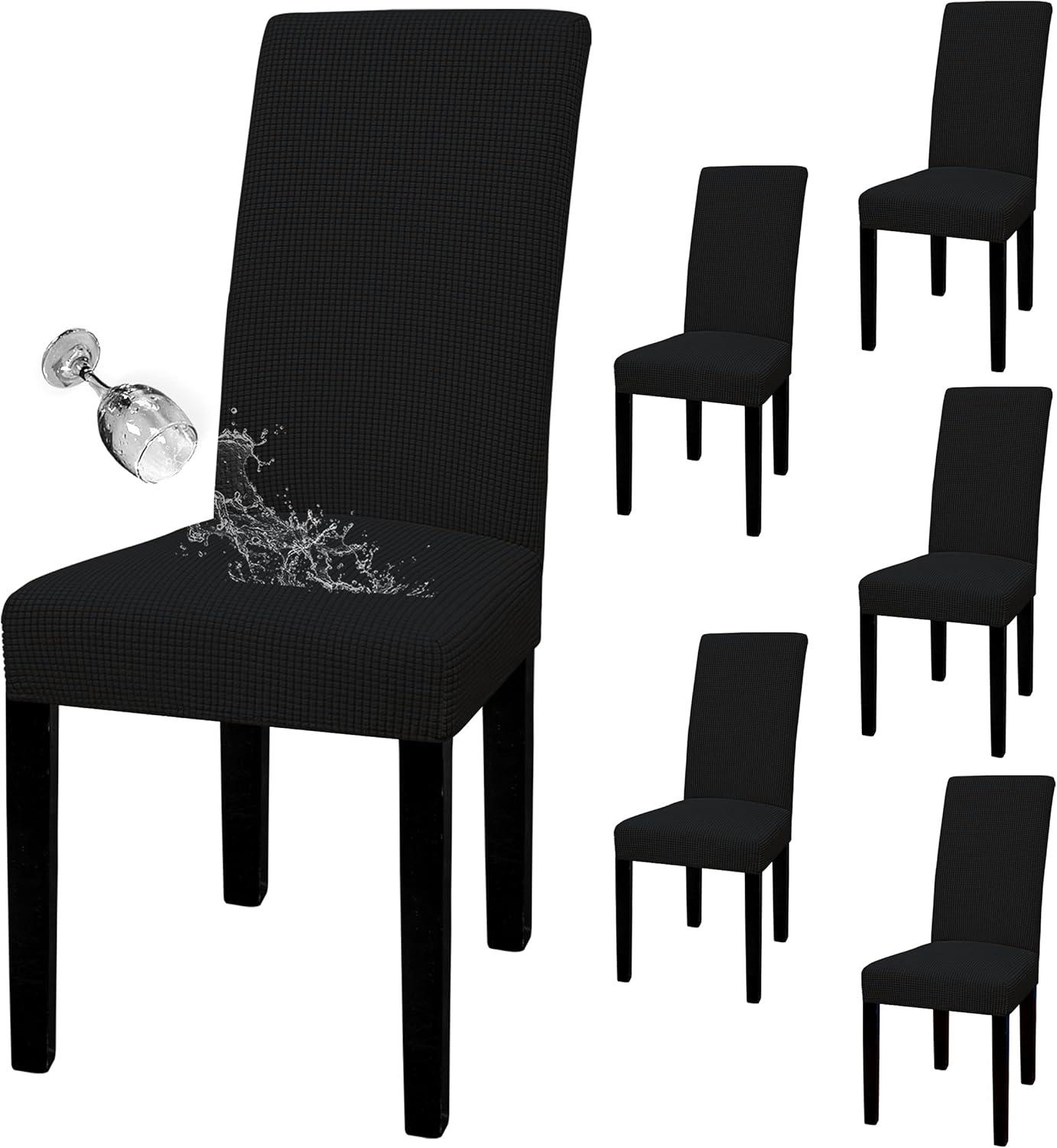 Waterproof Dining Room Chair Cover Set of 6 for Protection