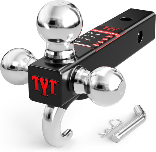 TYT Trailer Hitch Tri Ball Mount for Heavy Duty Towing