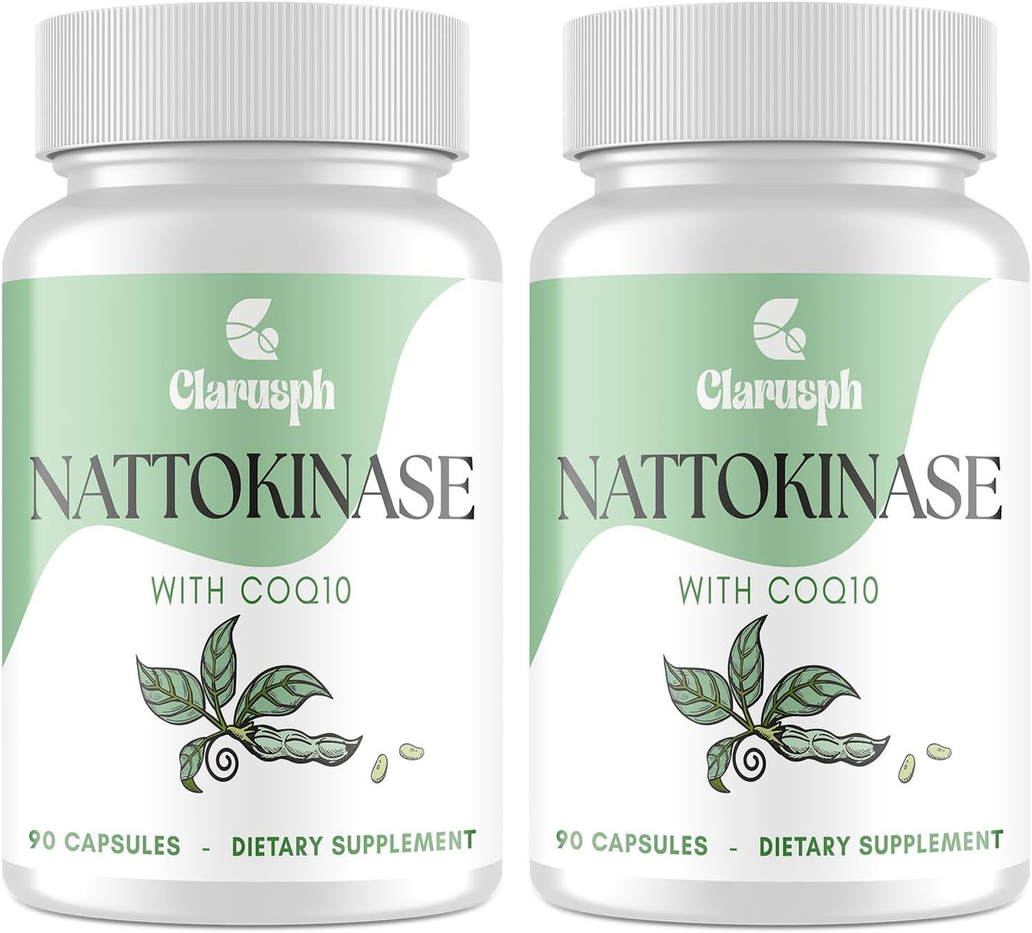 Nattokinase 8000 FU with CoQ10 100mg for Circulation Support