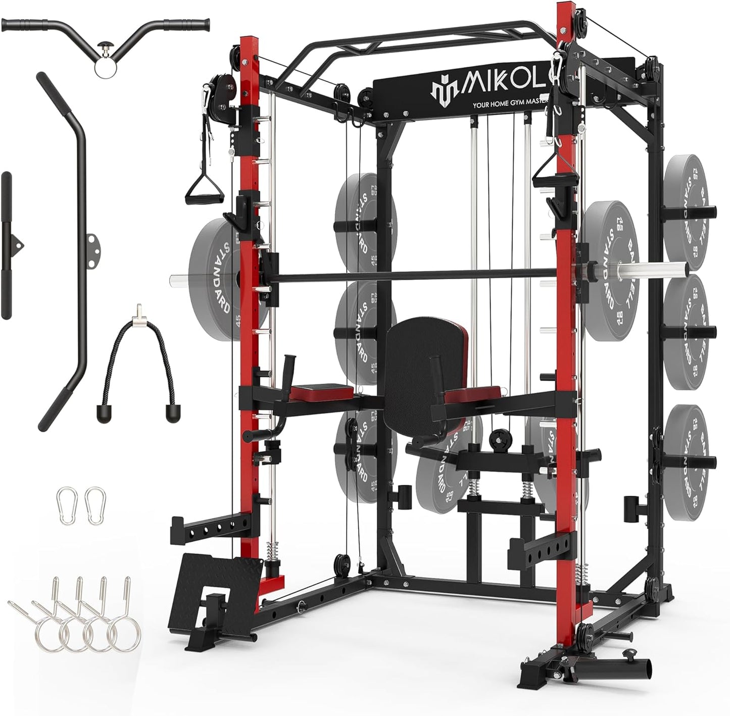 Mikolo Power Cage with Cable Crossover: Ultimate Home Gym