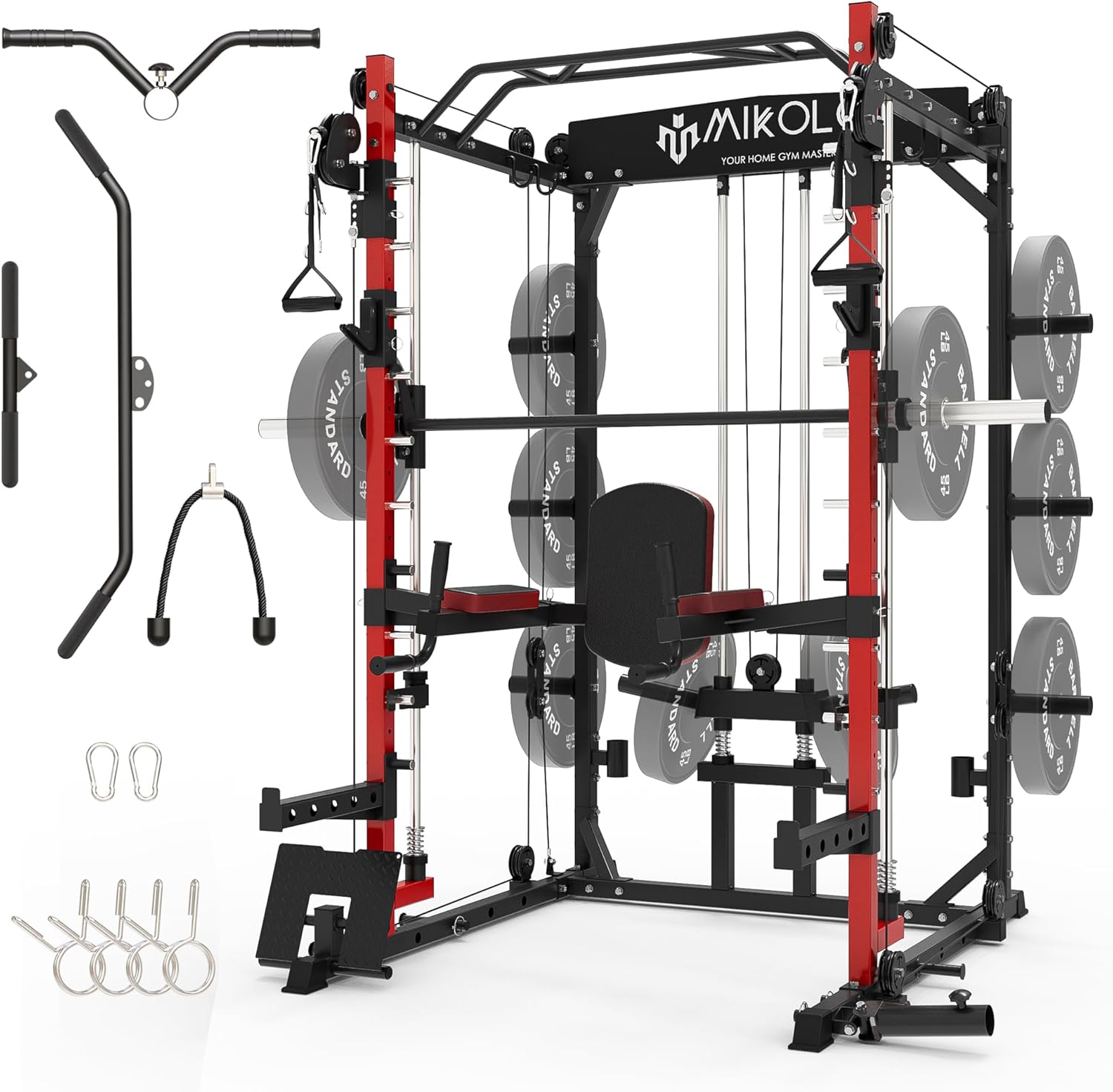 Mikolo Power Cage with Cable Crossover: Ultimate Home Gym