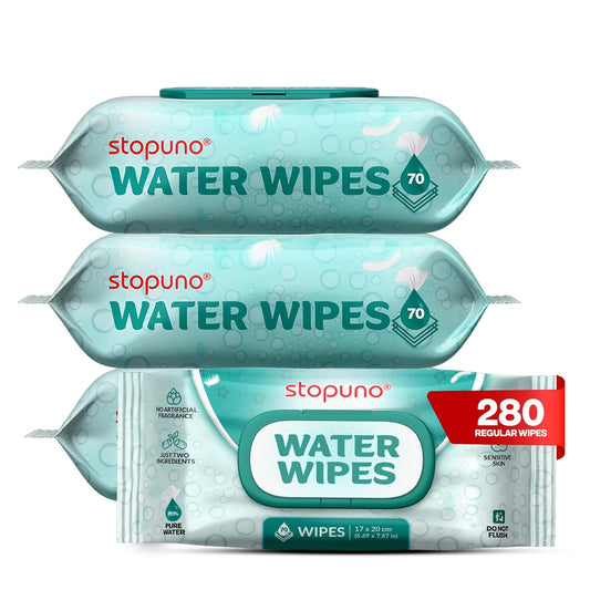 Stopuno 99% Pure Water Baby Wipes - Hypoallergenic & Gentle