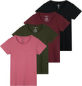 Women's Cotton Scoop Neck T-Shirts 4 Pack - Everyday Comfort
