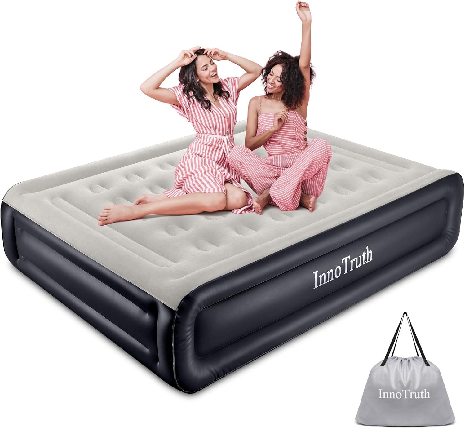 InnoTruth 18in Queen Air Mattress: Convenient Built-in Pump!
