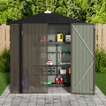 Metal Outdoor Storage Shed 6 x 8 ft - Lockable Waterproof Garden Shed