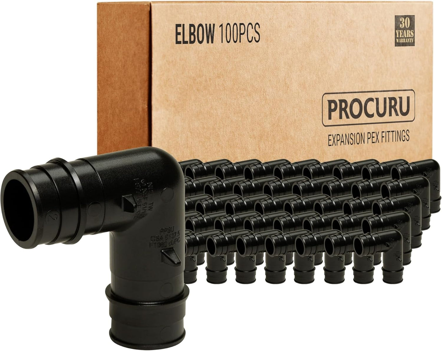 PROCURU 1/2-Inch 90-Elbow Expansion PEX-A Fitting 100-Pack