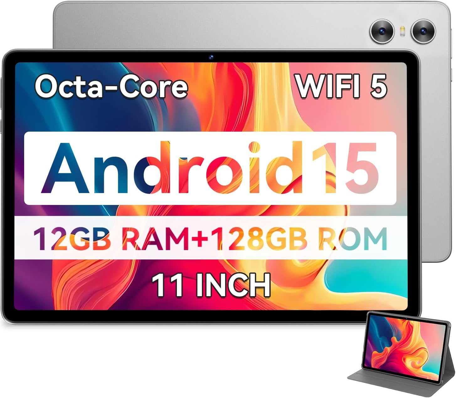 Android Tablet 11 inch with 12GB RAM and 128GB Storage - Gray