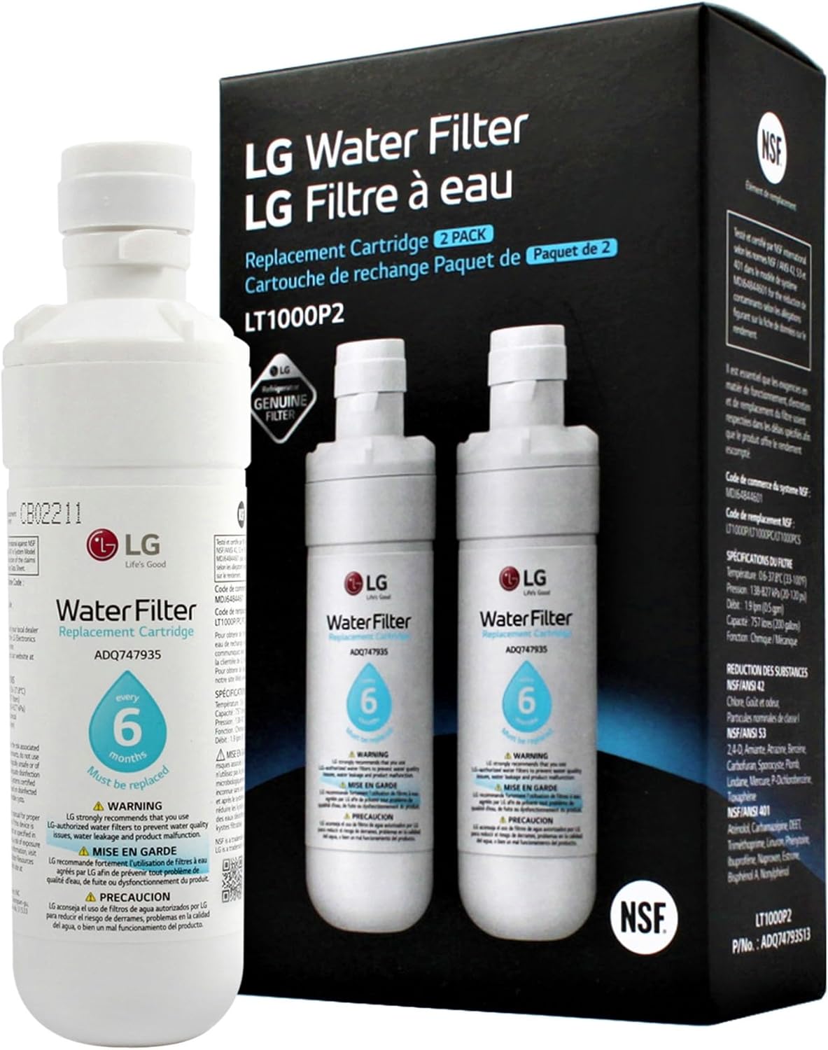 LG LT1000P2 Water Filter for Cleaner and Fresher Drinking Water