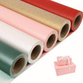 Matte Wrapping Paper Rolls 5-Pack - Pearly Solid Color Gift Wrap