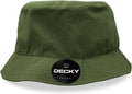 DECKY Olive Green Bucket Hat, L/XL Relaxed Fit