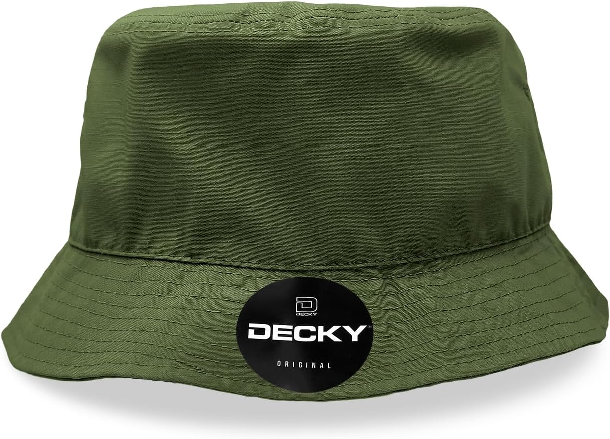 DECKY Olive Green Bucket Hat, L/XL Relaxed Fit