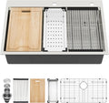 Kichae 33 in Drop in Kitchen Sink - Spacious Workstation Sink