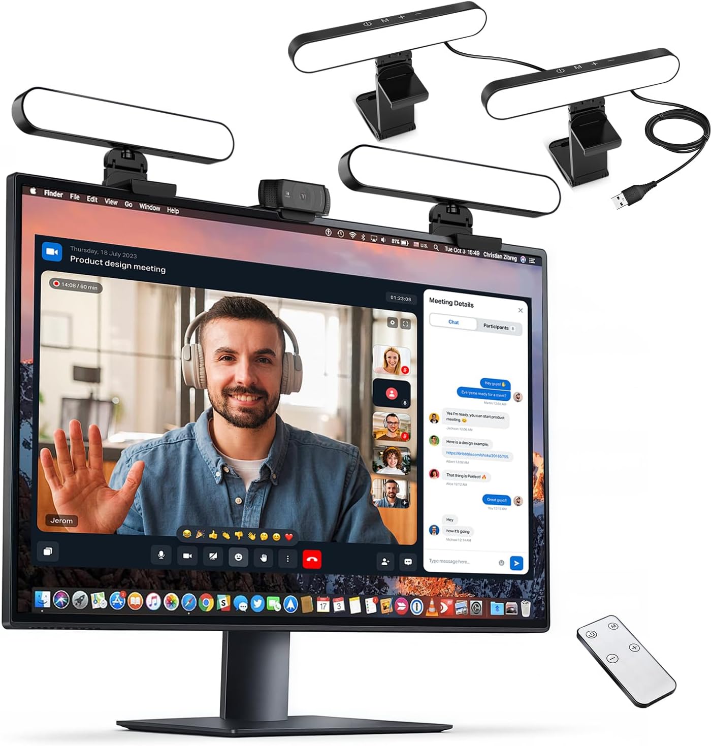 Zoom Brightly with yAyusi Dual-Lamp Light