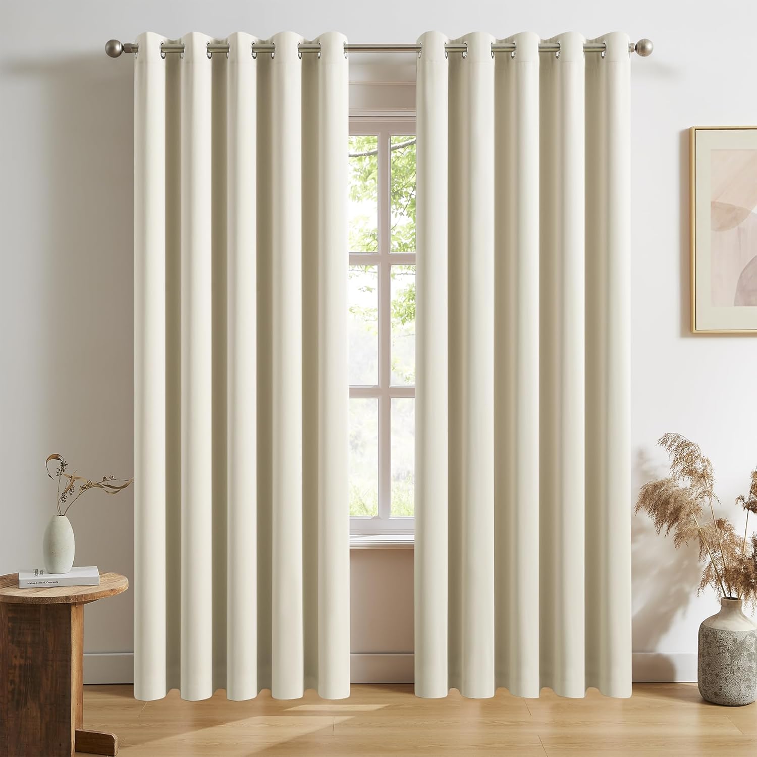 DUALIFE 90 Inch Curtains for Bedroom and Living Room Decor