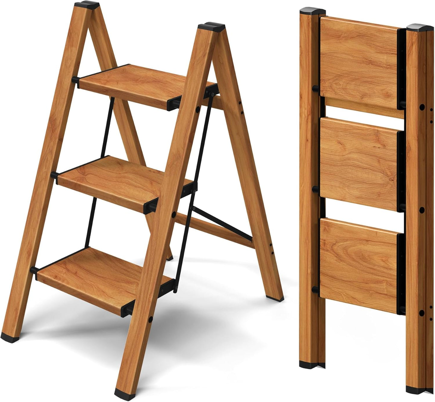 Taranta 3 Step Ladder - Lightweight Folding Step Stool for Home