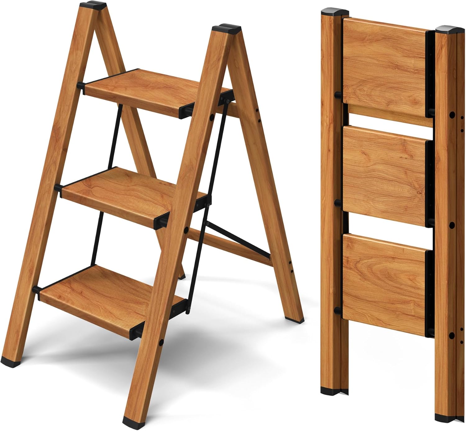 Taranta 3 Step Ladder - Lightweight Folding Step Stool for Home