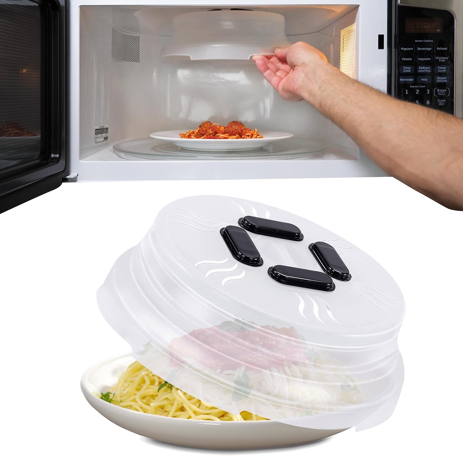 HOVER COVER: Collapsible Magnetic Microwave Lid