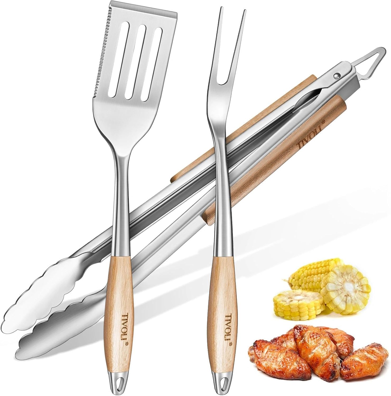 TIVOLI 3PCS Grilling Accessories Set for BBQ Enthusiasts