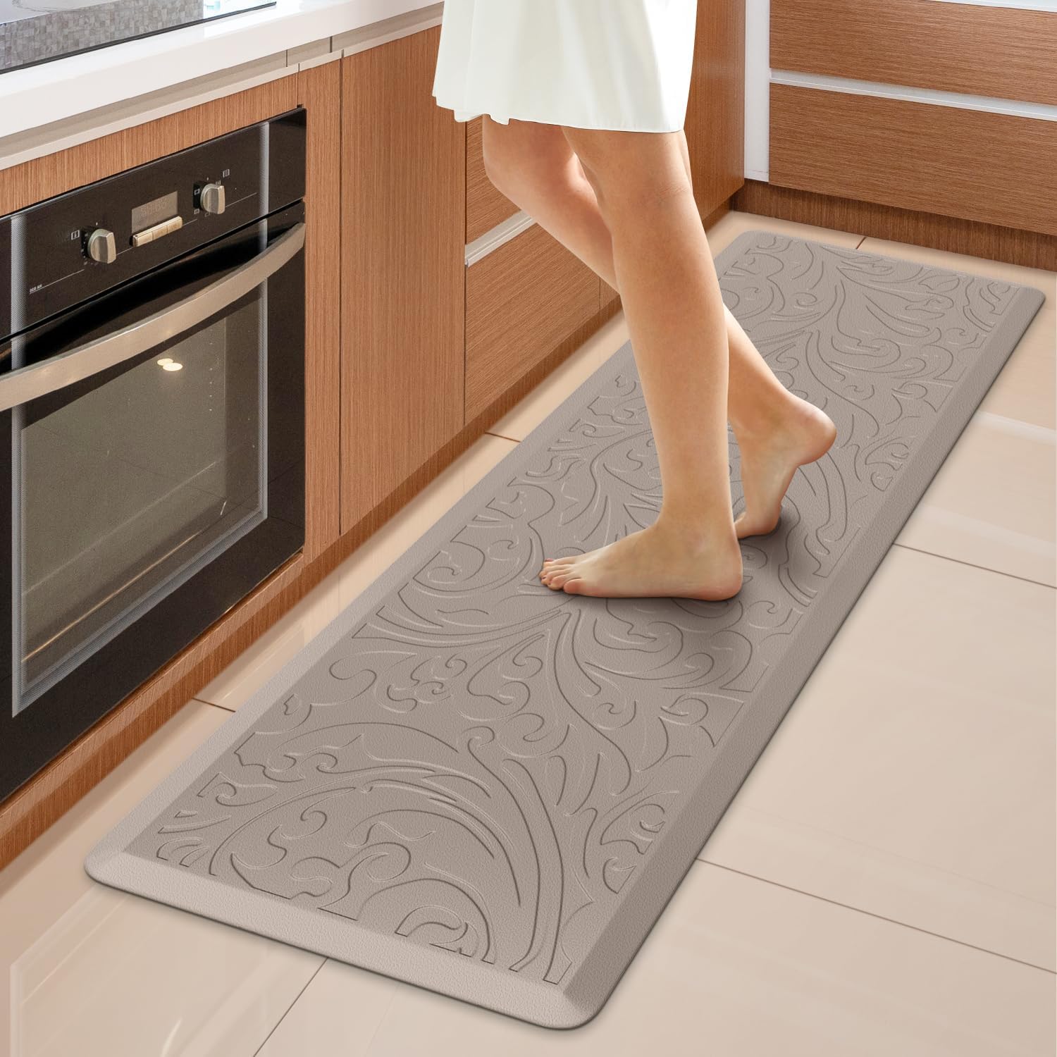 KMAT Kitchen Mat Cushioned Anti-Fatigue Waterproof Non-Slip Rug