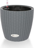 Dexceder 9x8 in Rattan Self Watering Planter - Indoor Outdoor