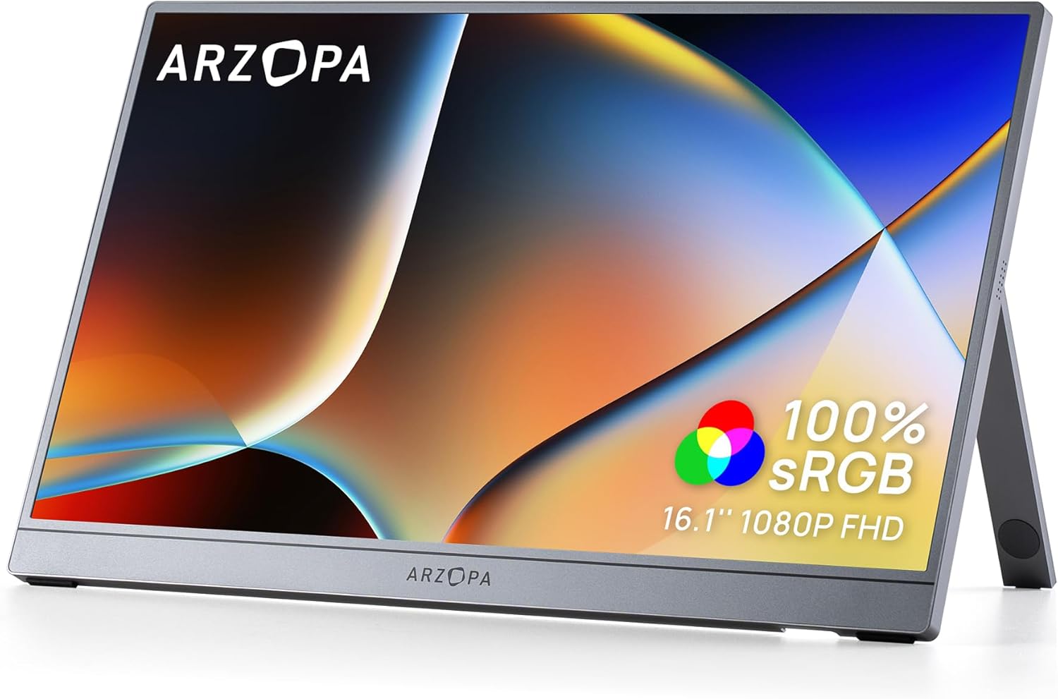ARZOPA 16.1 Portable Monitor with 100% sRGB FHD Display