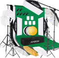 Softbox Photography Studio Lighting Kit with Backdrops - Complete