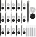 Security Pen Set with Bead Chain and Pen Holder - 64 Piece Pack