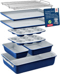 Bakken 8-Piece Stackable Bakeware Set - Healthy Ceramic Non-Stick