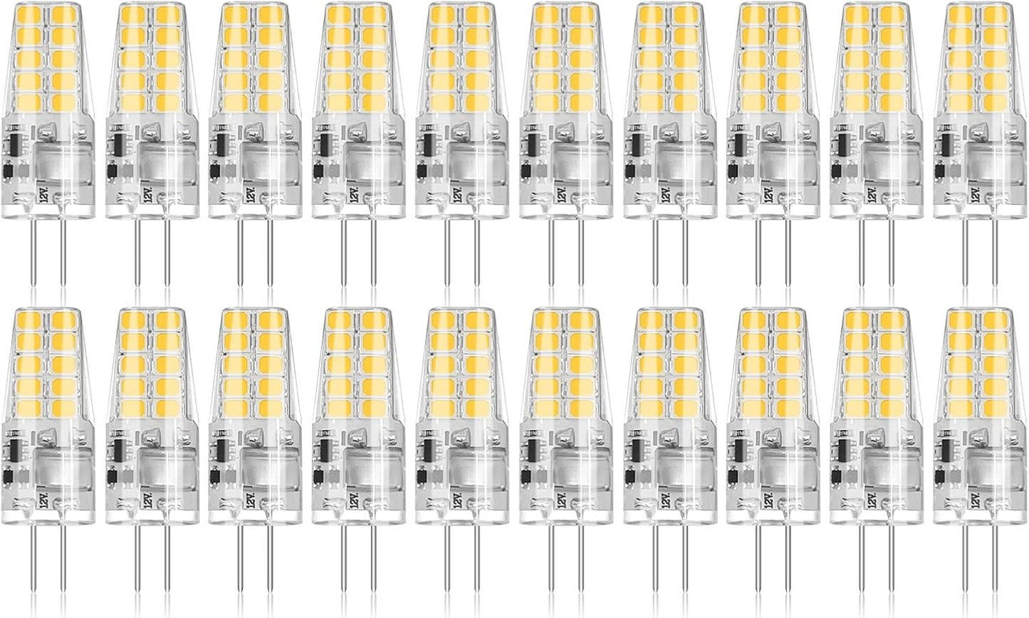 G4 LED Bulb 20 Pack 2W Equivalent for Landscape Lighting
