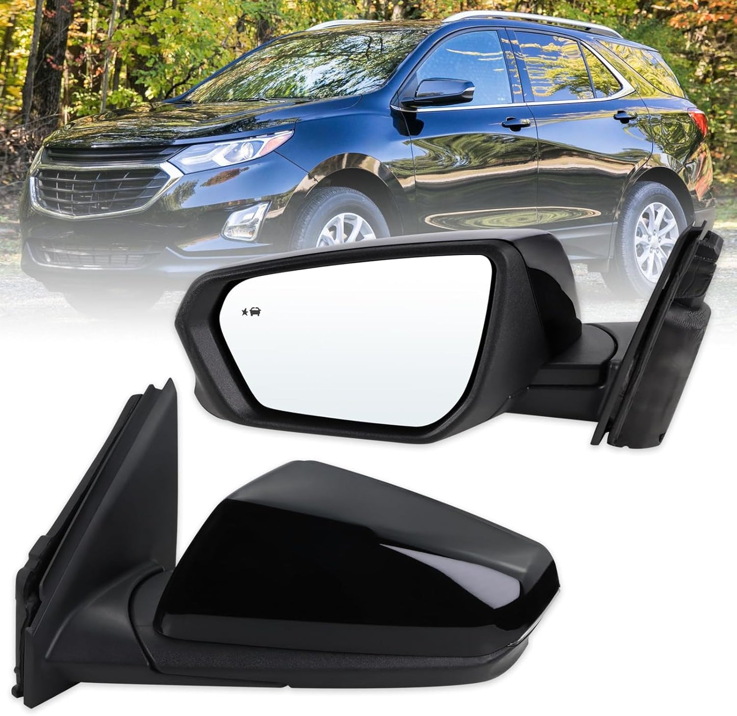 Left Driver Side Mirror for 2018-2024 Chevy Equinox & GMC Terrain