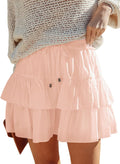 Flowy Shorts for Women Boho Ruffled Tiered Skorts (Style 4B4D)