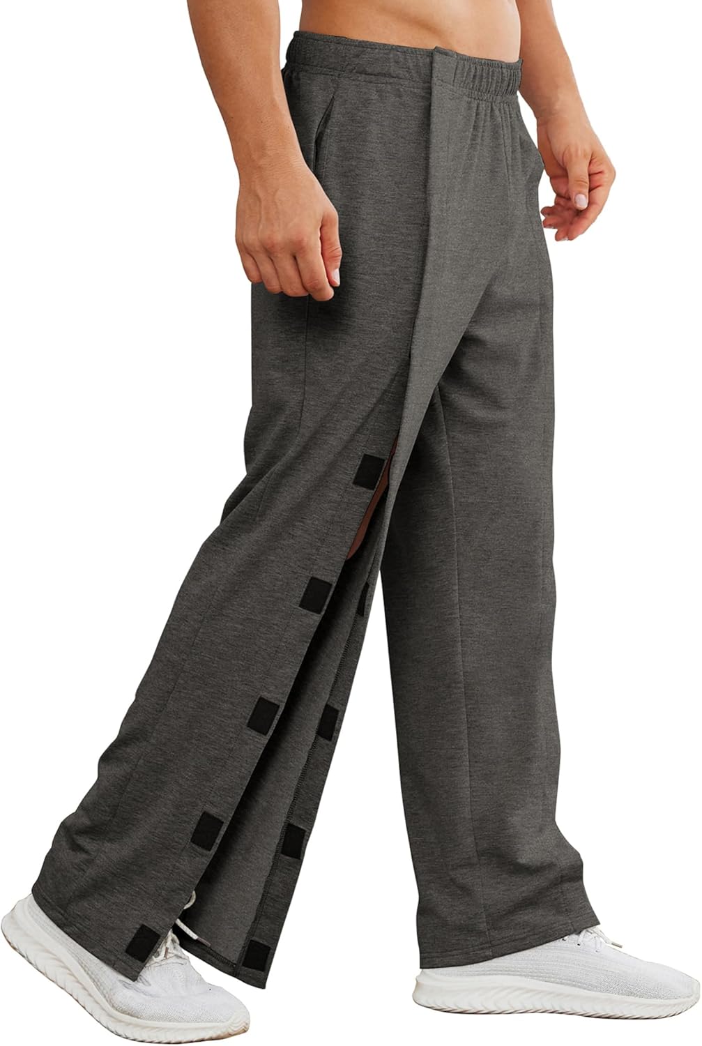 Deyeek Tear Away Pants for Men - Soft Adaptive Breakaway Sweatpants
