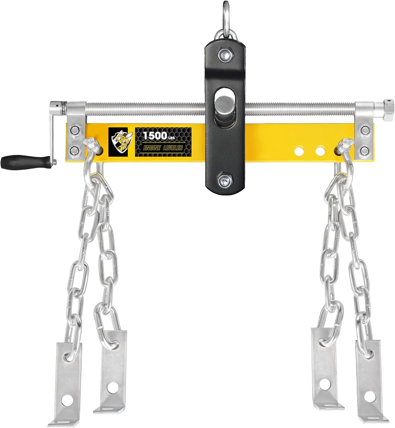 YELLOW JACKET Engine Leveler 1500lbs Steel Hoist for Easy Use
