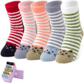 Fuzzy Cozy Socks for Women 5 Pair - Warm Soft Winter Wool Socks