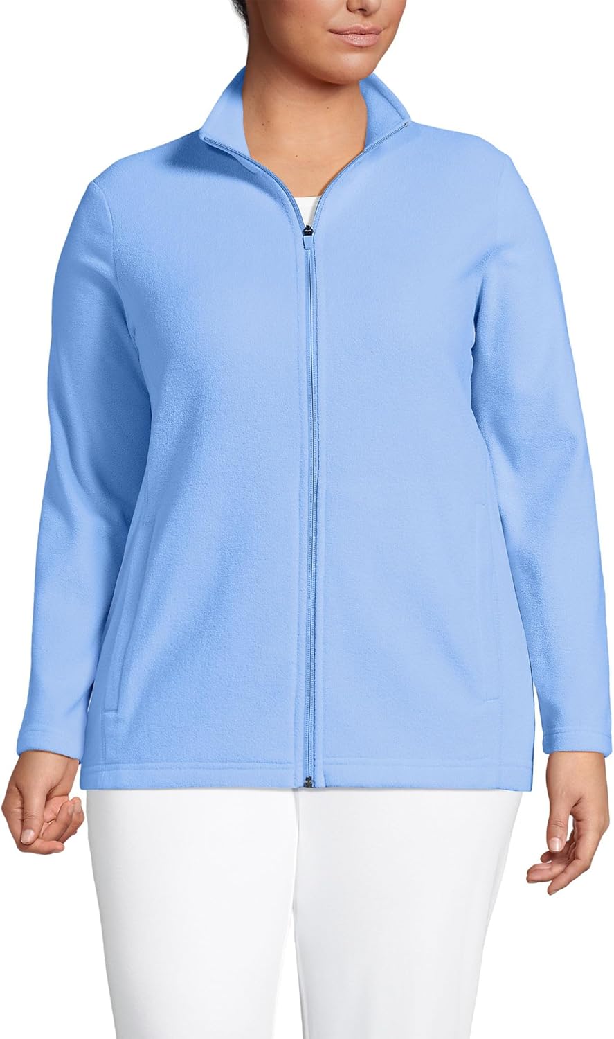 Lands' End Anyweather Fleece Full Zip Jacket for All Seasons