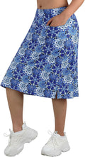 Women's Midi Length Skort with 3 Pockets - Modest 24in Active Skort