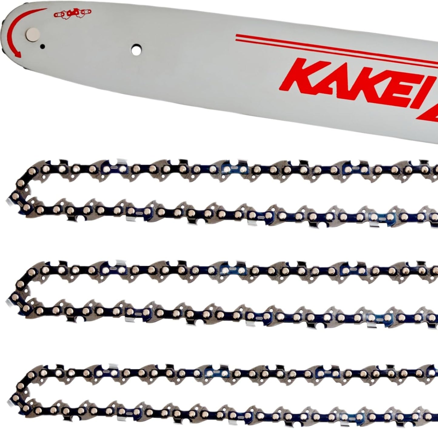 KAKEI 16 Inch Chainsaw Bar and Chain Combo for Woodcutting
