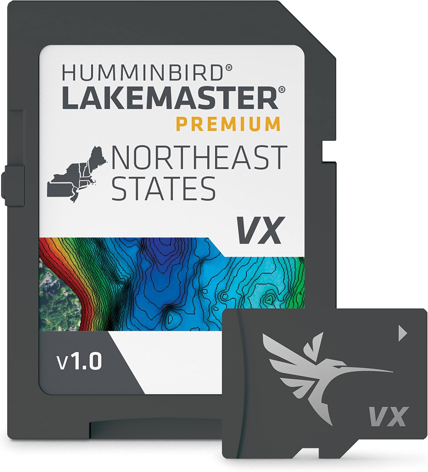 LakeMaster Premium Northeast V1 Map SD Card for Fish Finders