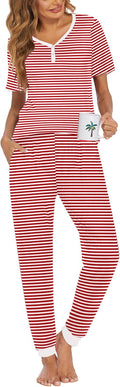 Ekouaer Pajamas for Women Set 2 Piece Lounge Set - Soft Short Sleeve