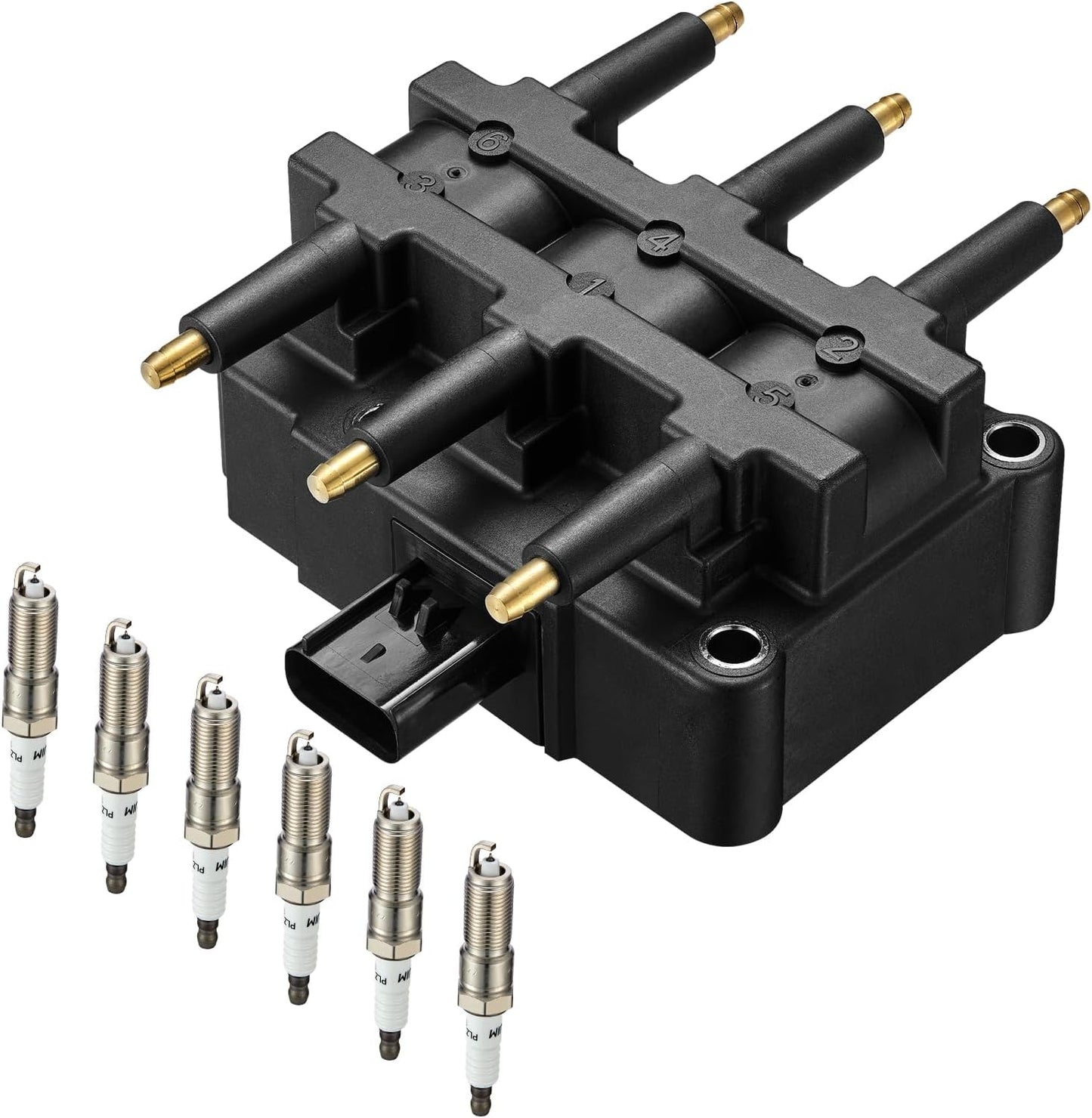 BDFHYK Ignition Coil Pack and Iridium Spark Plugs for Chrysler