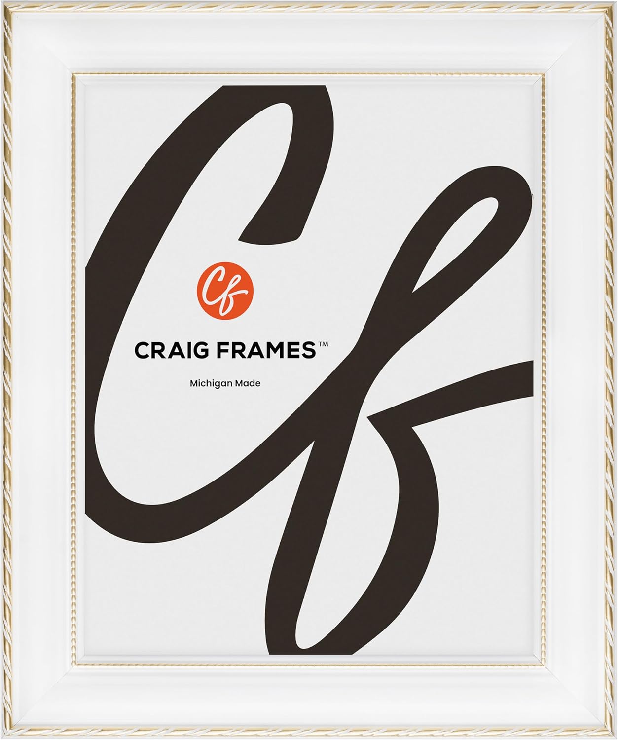 Craig Frames Victoria 16x34 Picture Frame in Ornate White and Gold