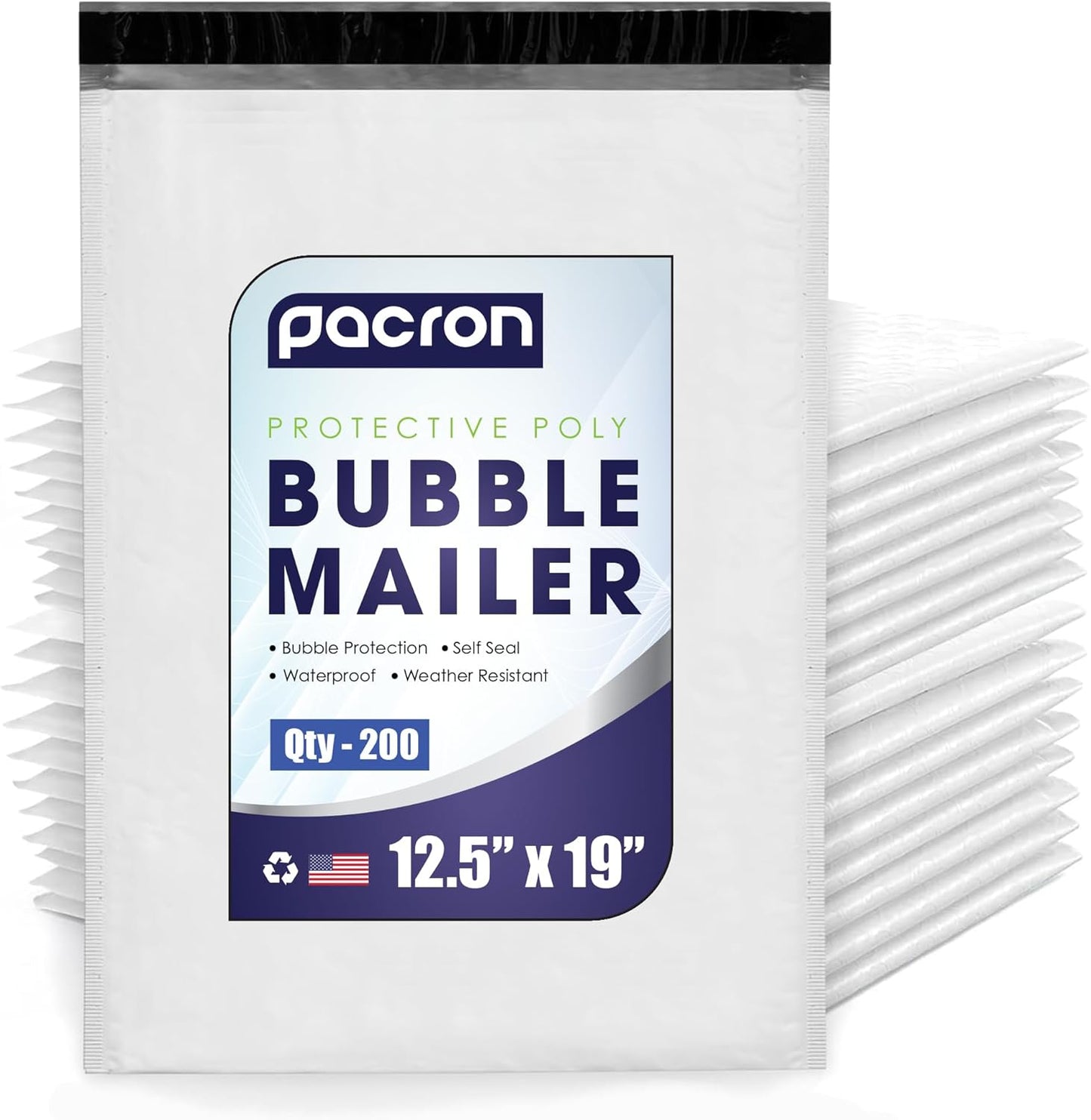 200-Pack Waterproof Poly Bubble Mailers for Secure Shipping