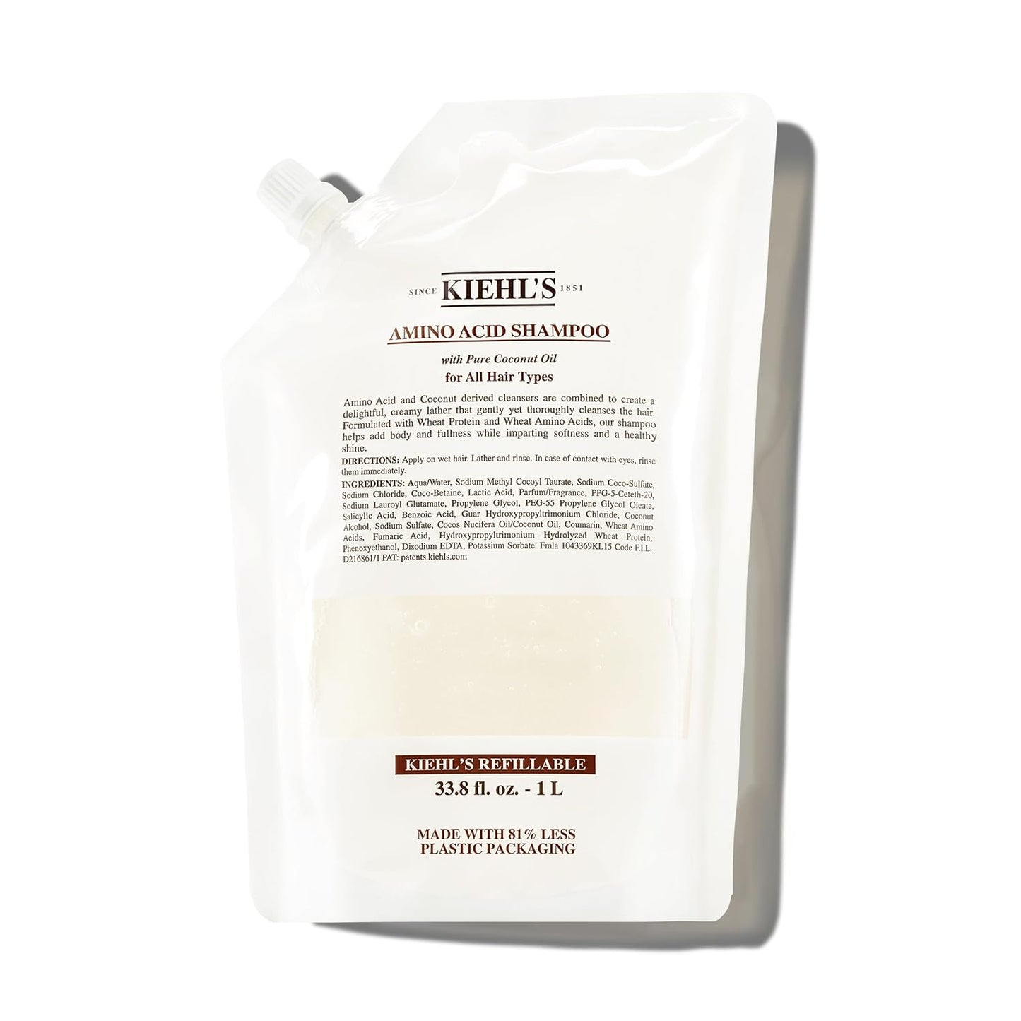 Kiehl's Amino Acid Shampoo for Stronger, Hydrated Hair Care