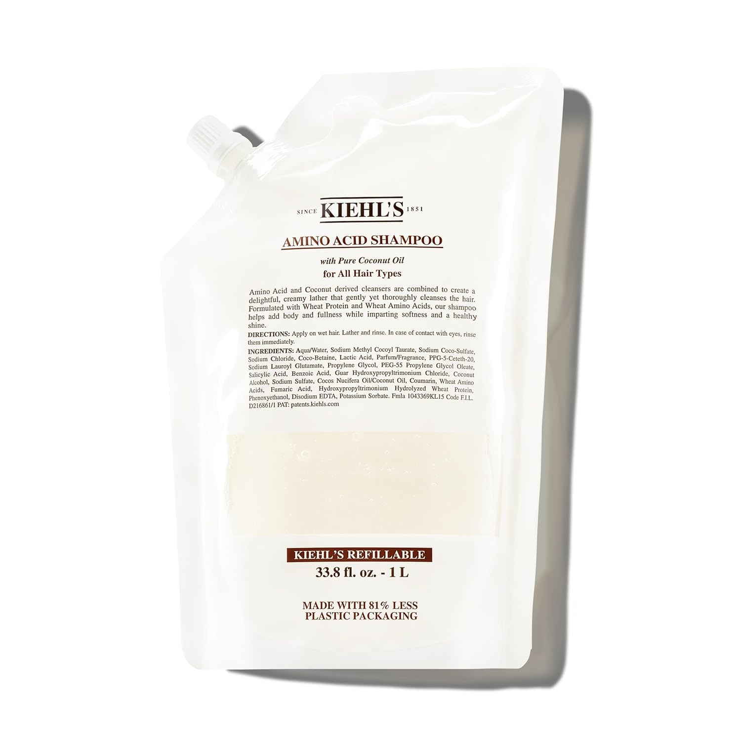 Kiehl's Amino Acid Shampoo for Stronger, Hydrated Hair Care