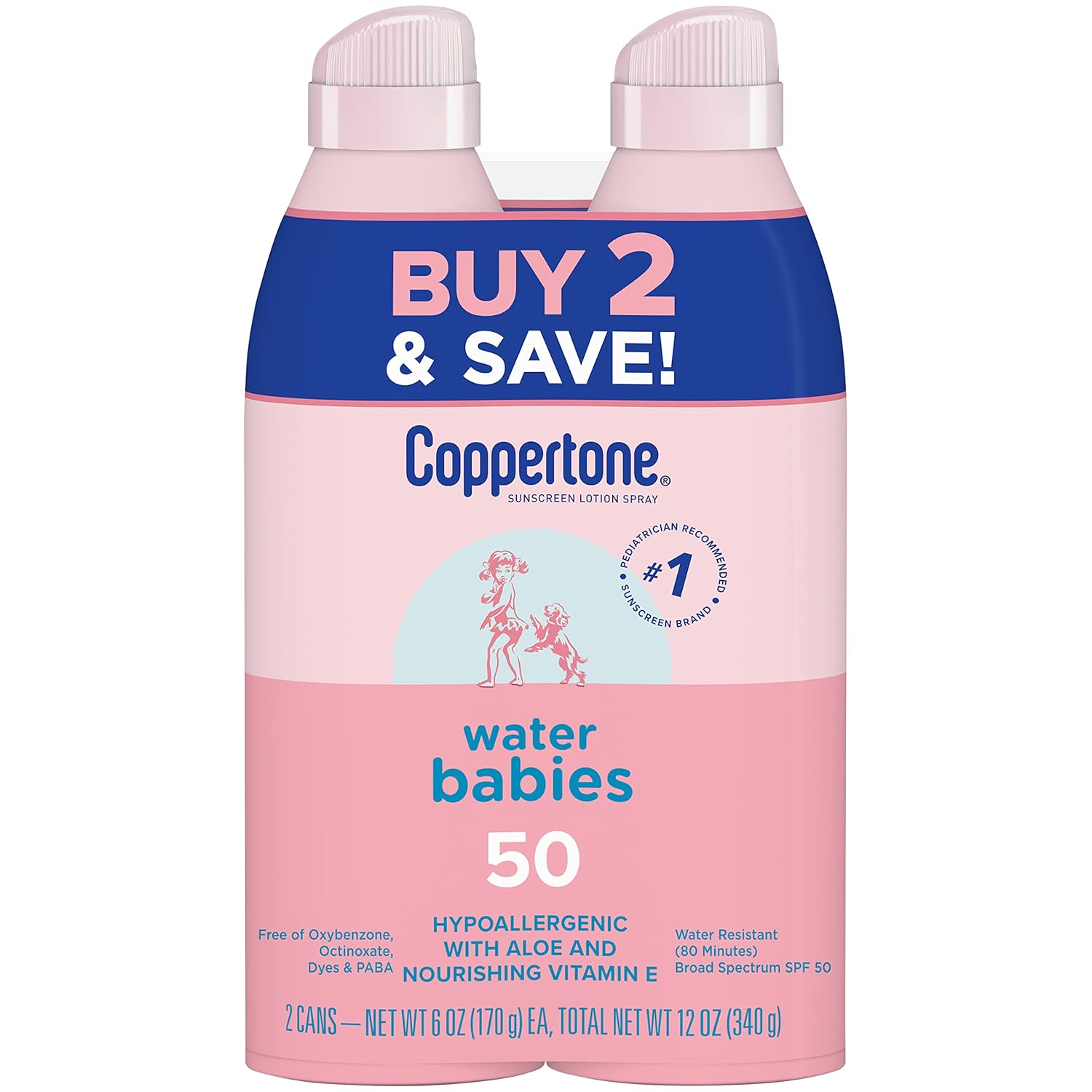 Sun Safety Doubled: Coppertone SPF 50 Baby Sunscreen, 2-Pack