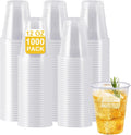 12 oz Clear Plastic Cups 1000 Pack - Bulk Disposable Party Cups