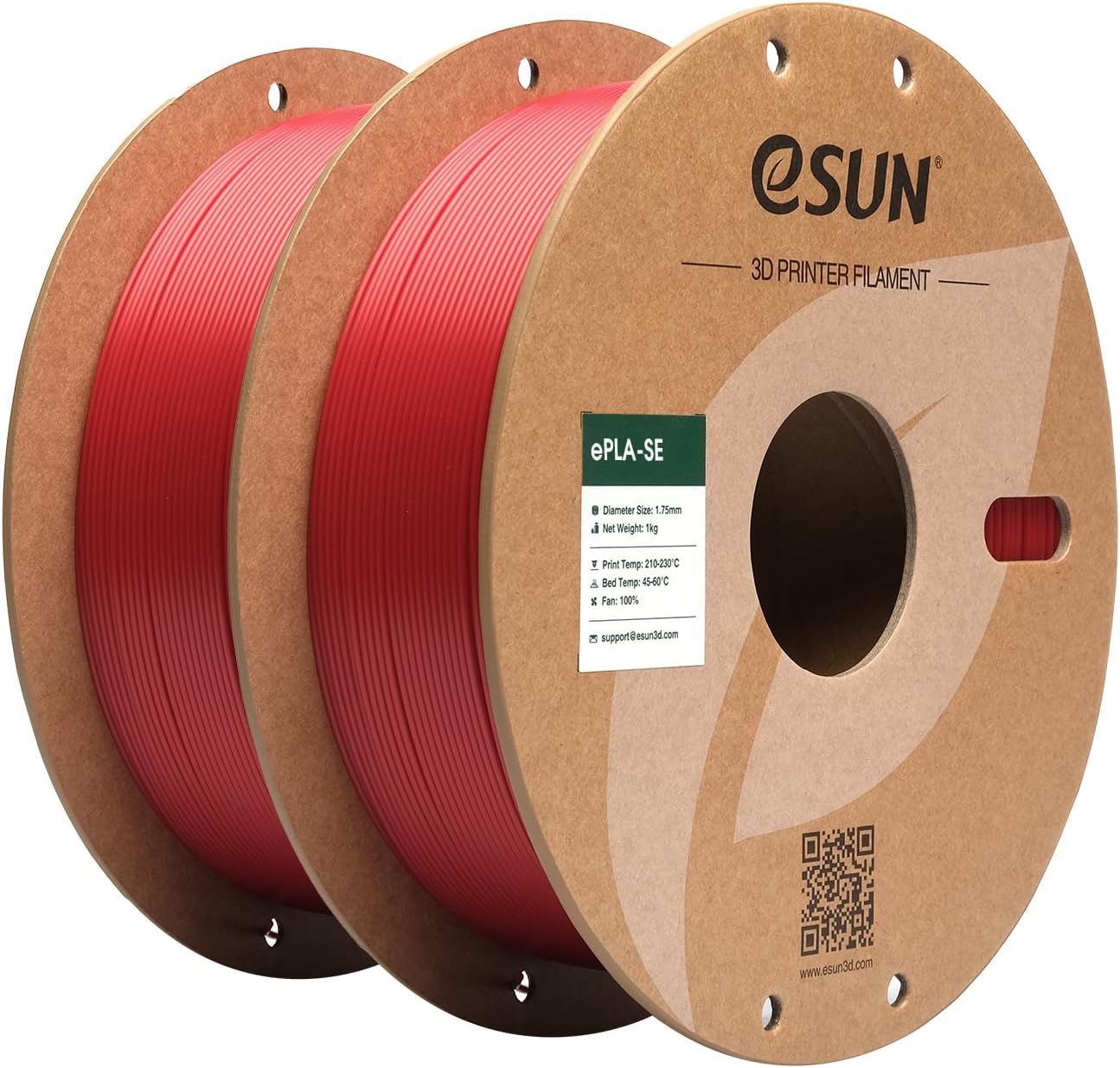 eSUN PLA Basic Filament for Fast Printing in Fire Engine Red
